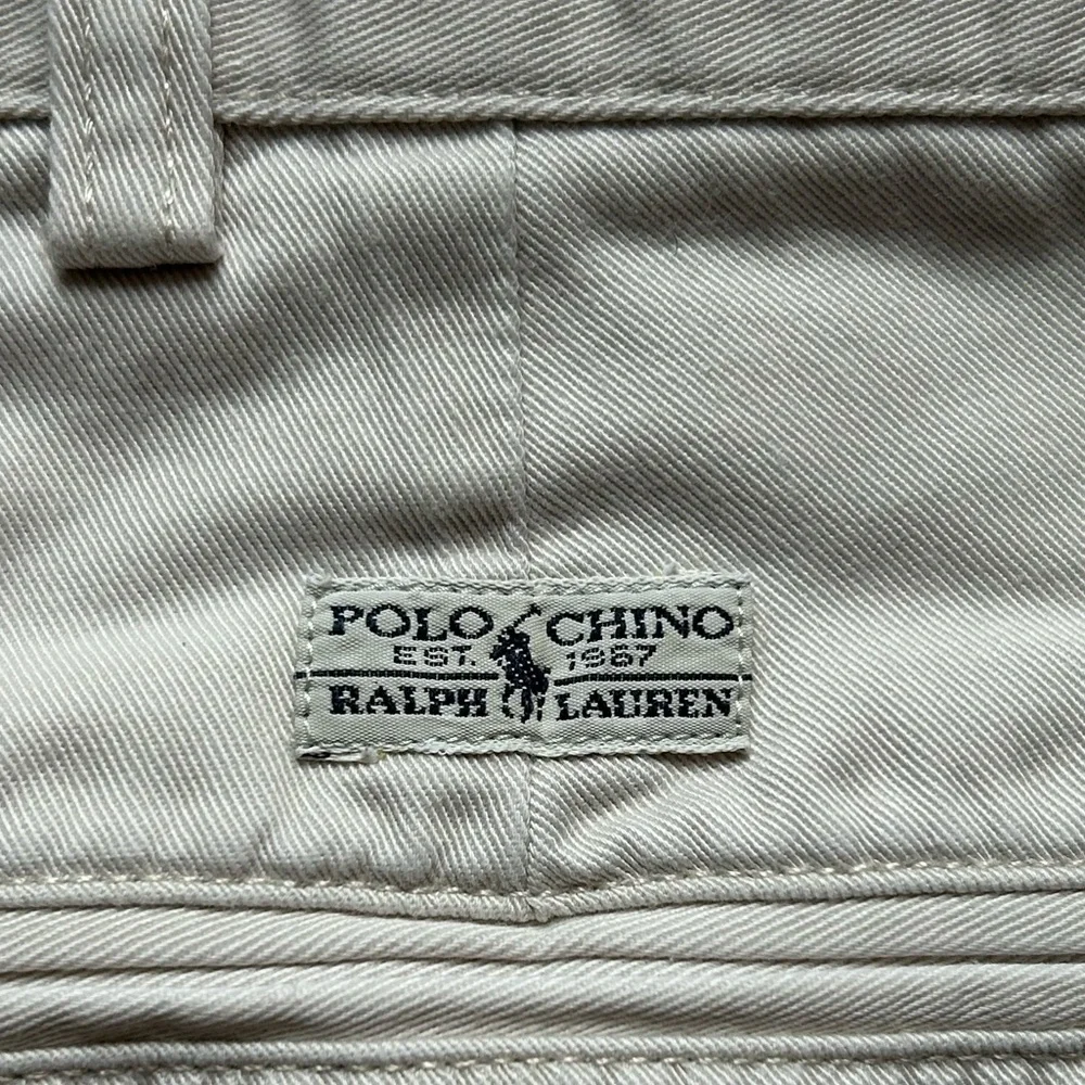 Polo Ralph Lauren Men’s Hammond Classic Fit Reverse Pleat Pant Ivory 36/30 Vtg